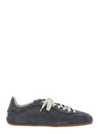 Daze Runner Grey Sneaker With Logo On The Tongue And Grooved Sole Suede Man - IT 42