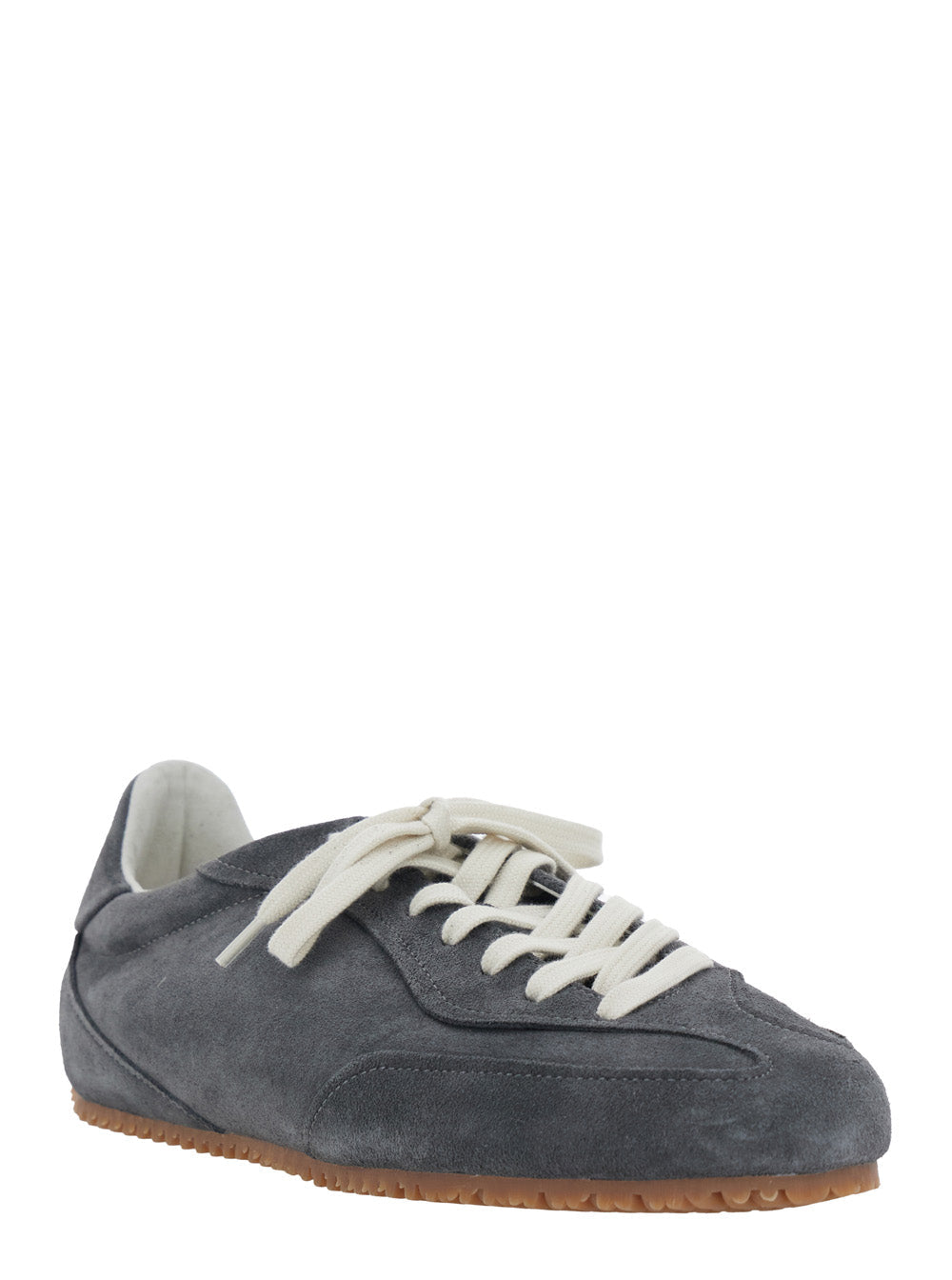 Daze Runner Grey Sneaker With Logo On The Tongue And Grooved Sole Suede Man - IT 44