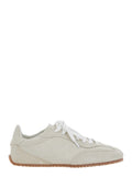 Daze Runner Beige Sneaker With Logo On The Tongue And Grooved Sole Suede Woman