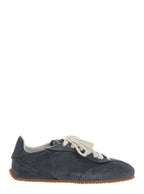 Daze Runner Grey Sneaker With Logo On The Tongue And Grooved Sole Suede Woman - IT 38