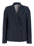 Blazer Blu Cotton Blazers
