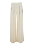 Pantalone White Viscose Linen Trousers