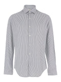 SLIM SFT WSHD STR STP - Fit Shirt with Long Sleeves in White for Men Cotton Lyocell Elastane And Blouses
