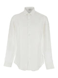 Shirt SLIM REF LINEN BLD SLD White with Classic Collar and Long Sleeves in for Women Lyocell Blouses