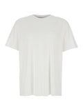 White T-Shirt with Tone-on-Tone Logo on the Front in Cotton Man Tshirts And Polo Shirts