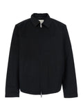 Jacket LS COTTON WING COLLAR SHIRT JACK Black with and Nylon Wave for Men Outerwear