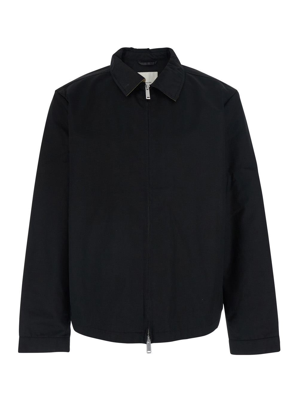 Jacket LS COTTON WING COLLAR SHIRT JACK Black with and Nylon Wave for Men Outerwear