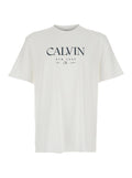 White T-Shirt with Lettering Logo on the Front for Men Cotton Tshirts And Polo Shirts