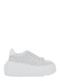 Sneaker Nexus with Oversized Platform and Logo Plate on the Lace in Gray Fabric for Women Grey Polyester Polyurethane