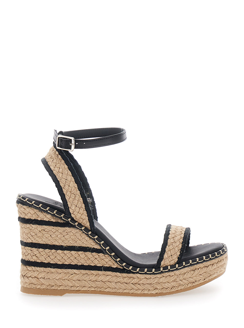BERA Wedges with Beige Fabric Upper for Women Textile Materials