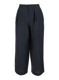 Classy Oversized Two-Tuck Trousers Blue With Double Pleat On The Front Viscose For Men Blu Linen Nylon