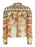 Blouse Axelle White With Long Sleeves And Lace Details For Women Cotton Shirts Blouses