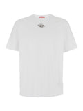 T-Shirt T-Adjust-Od with Logo Patch on the Front in White Cotton for Men Tshirts And Polo Shirts
