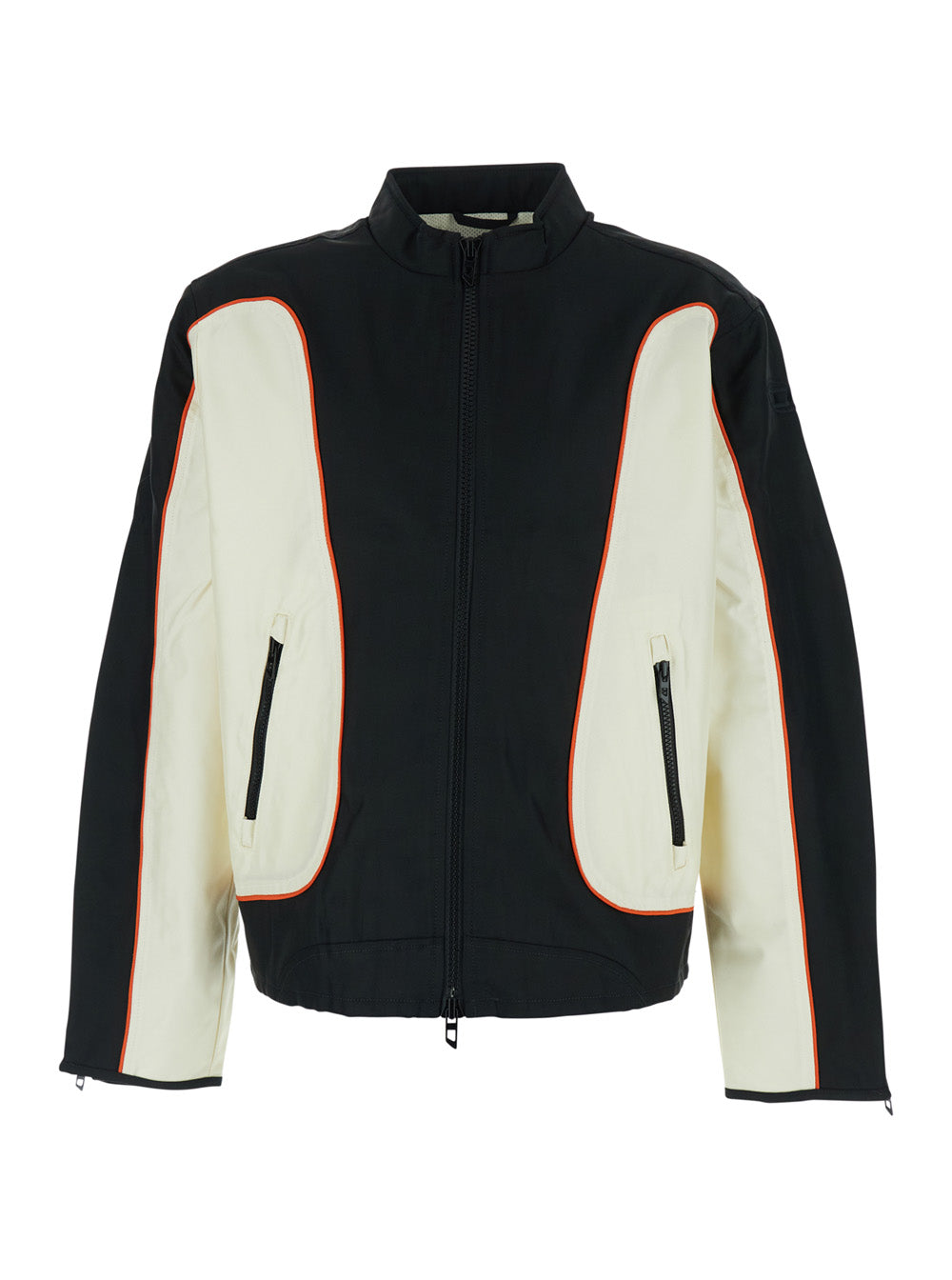 J-BLINK-WRD Jacket White-Black with Front Closure in Tech Fabric for Men White/black Outerwear