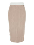 M-Zinia Dress with Contrast Waist and Logo Plate on the Front in Viscose Blend Pink Women Polyester Skirt