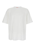 T-Shirt T-Lucien with Tone-on-Tone Logo Patch on the Front in White Cotton for Men Tshirts And Polo Shirts
