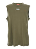 T-Shirt BISCO-IOD Green with Round Neck in Cotton for Men Tops