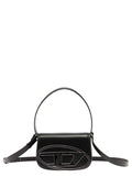 Shoulder Bag 1DR with Oval D Patch in Black Leather for Women Pmu Hand