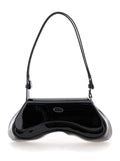 Shoulder Bag Play with Logo Plaque in Black Tech Fabric for Women Polyurethane