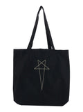 Black Fabric Tote Bag Nylon Polyurethane Shoulder