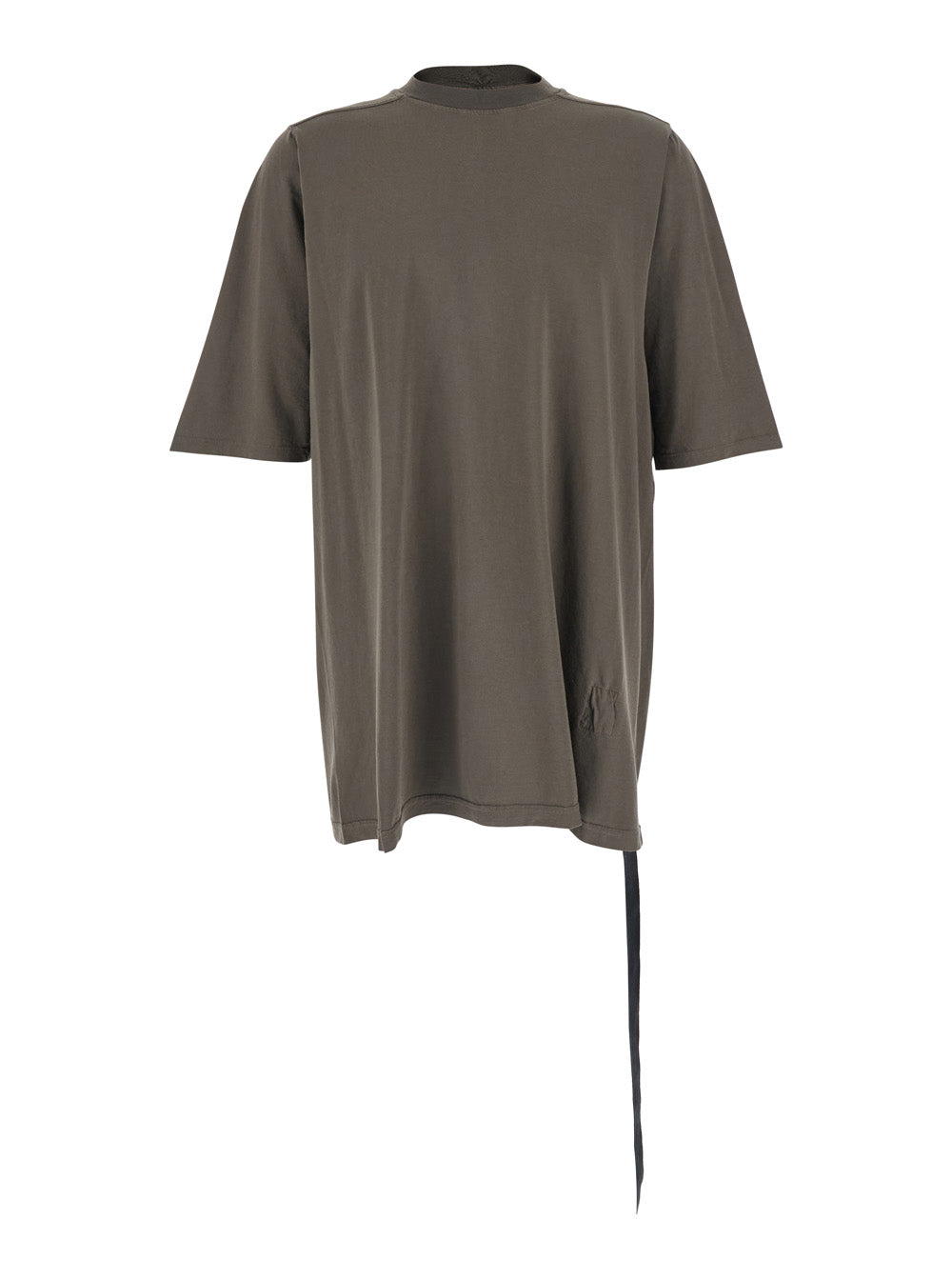 Gray Crew Neck T-Shirt with Raised Collar for Men Grey Cotton Tshirts And Polo Shirts