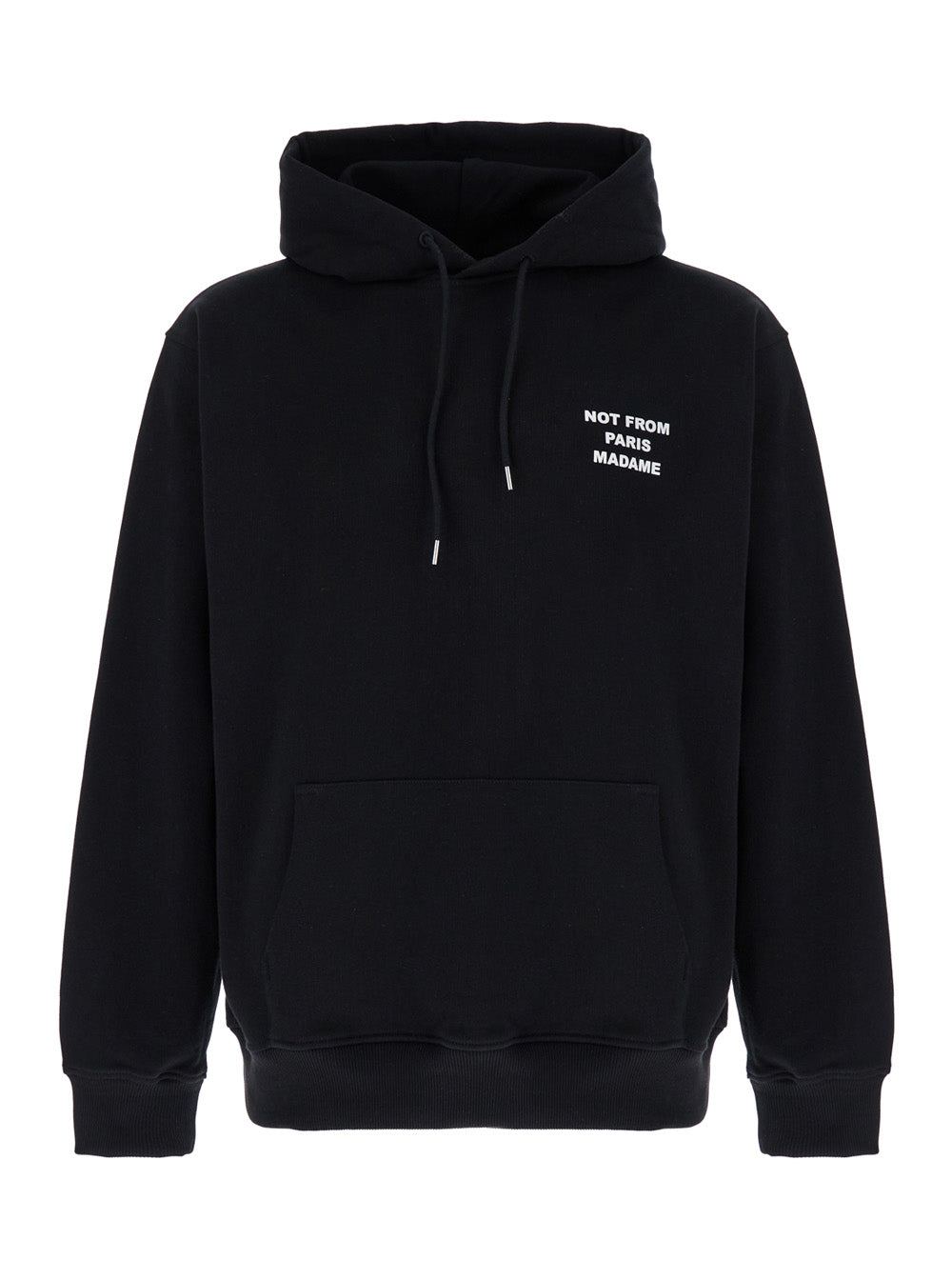 Hooded Sweatshirt DRÔLE DE MONSIEUR with Black Cotton Logo for Men Sweatshirts