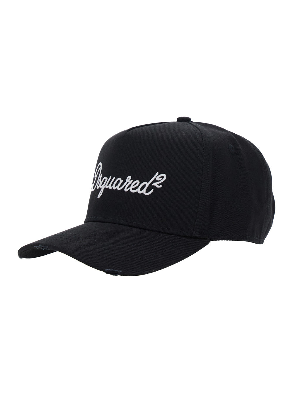 DSQUARED2 Black Cotton Baseball Cap with Front Logo Lettering for Men Hats And Gloves