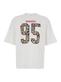 White T-shirt with Maxi Logo on the Front in Cotton for Men Tshirts And Polo Shirts