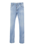 Jeans 642 Blue with Five-Pocket Design in Cotton for Men Light
