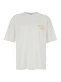 White T-Shirt with Logo Lettering on the Front for Men Cotton Tshirts And Polo Shirts