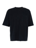 Black T-Shirt with Logo Lettering on the Back for Men Cotton Tshirts And Polo Shirts