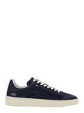 Low Top Sneaker DSQUARED2 with Logo Patch on the Tongue and Lettering Heel in Blue Suede for Men Blu Calf