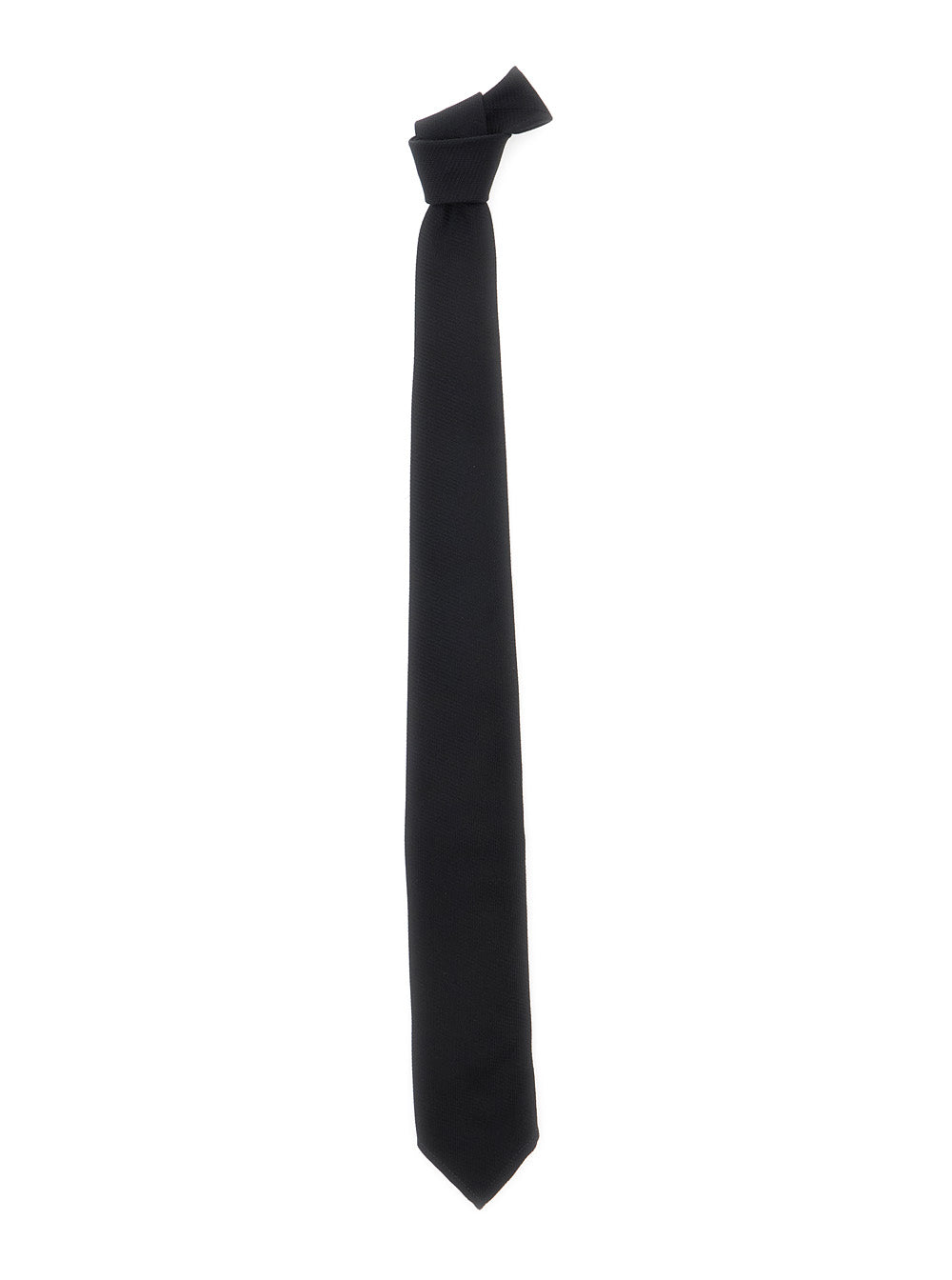 Tie with Back Knot Closure in Black Silk for Men Papillon And Ties