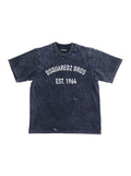 Dark Blue T-Shirt with Printed Logo on the Front for Kids Blu Cotton Tshirts And Polo Shirts