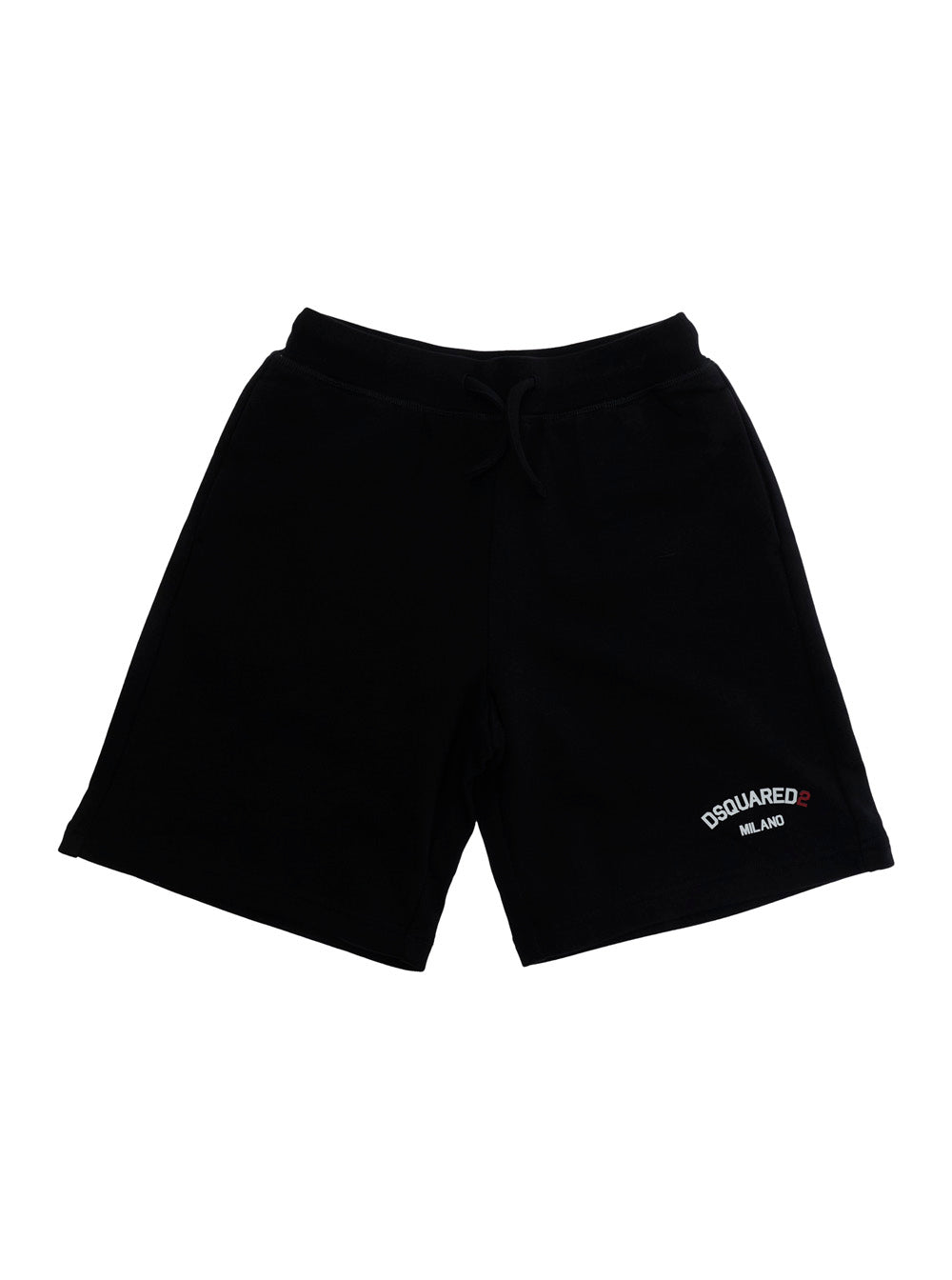 UNISEX OVER SHORTS Black with Contrast Details in Cotton for Men And Bermuda