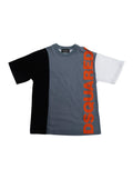 Gray UNISEX T-Shirt with Logo Print on the Front in Cotton Grey Tshirts And Polo Shirts