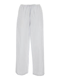 White Pajama String Pants With Blue Stripes Womens Blu Cotton Trousers