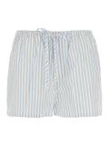 Pajama Mini Shorts Blue With White Stripes Cotton For Women Blu Nylon Polyurethane And Bermuda