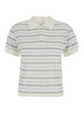 Polo Unisex Linen Striped Blue With And Cotton Stripes For Men Blu Tshirts Shirts