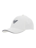White Cotton Logo Baseball Cap for Men Hats And Gloves