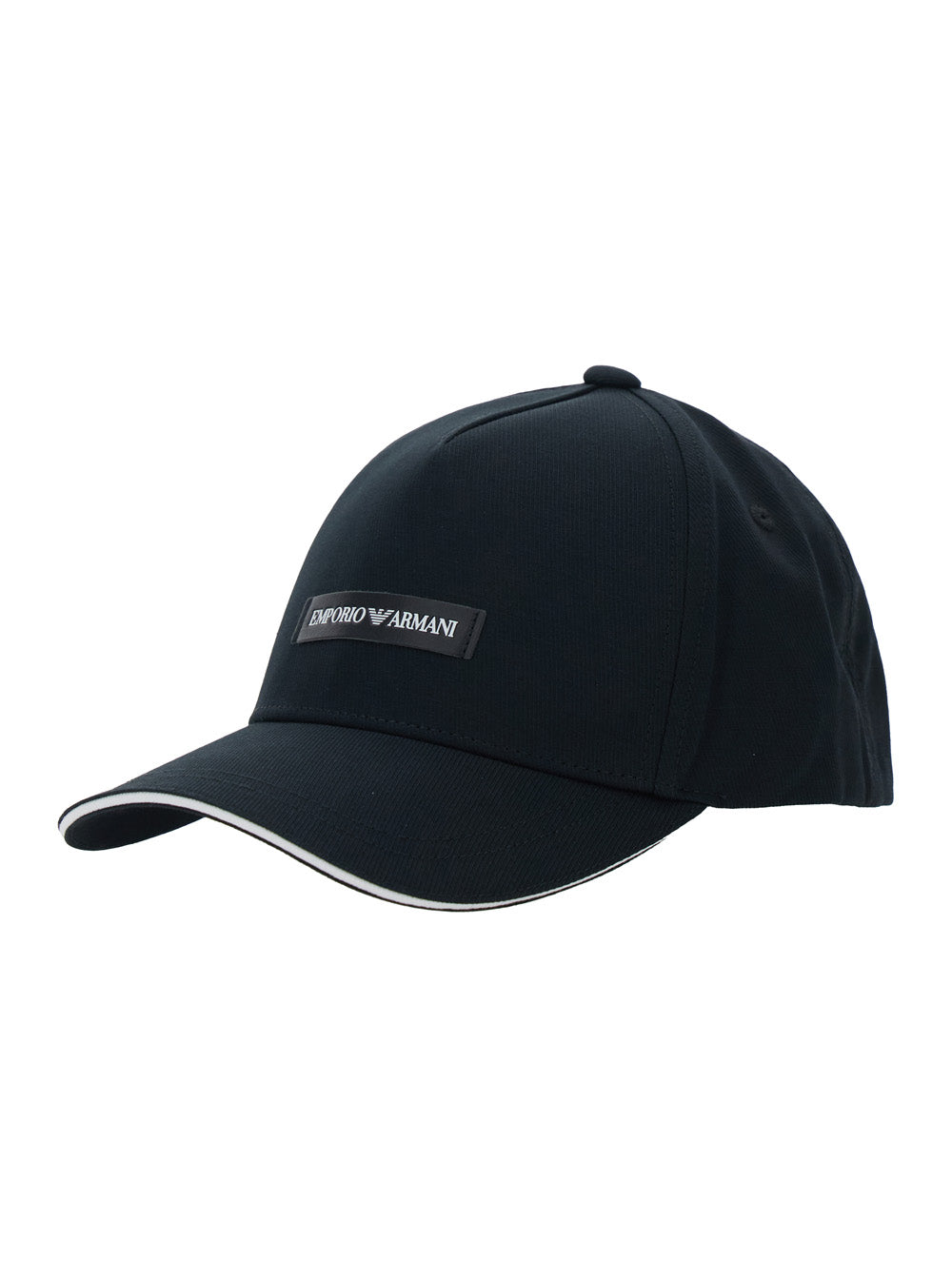 Baseball Cap Logo with Patch on Front in Black Cotton for Men Hats And Gloves