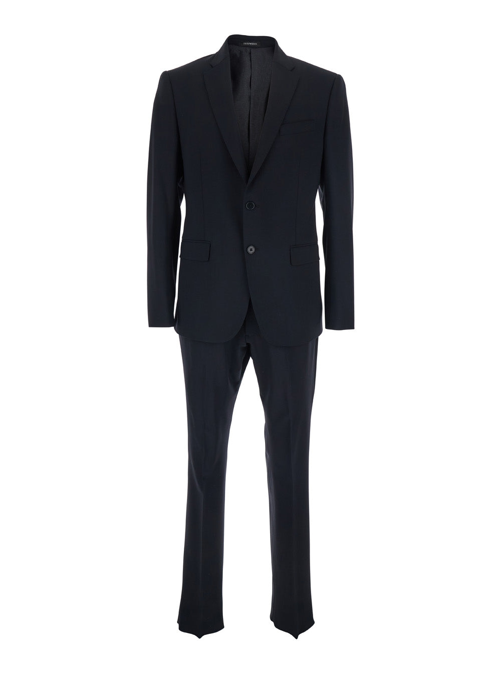 Single-breasted Slim Suit with Notched Revers in Blue for Men Blu Virgin Wool Suits
