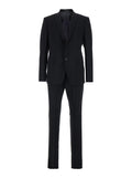 Single-breasted Suit with Notched Revers in Black Wool for Men Virgin Suits