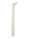 Classic Tie with All-Over Check Motif in White Silk for Men Papillon And Ties