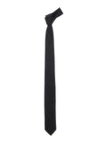 Classic Tie with All-Over Check Motif in Black Silk for Men Papillon And Ties