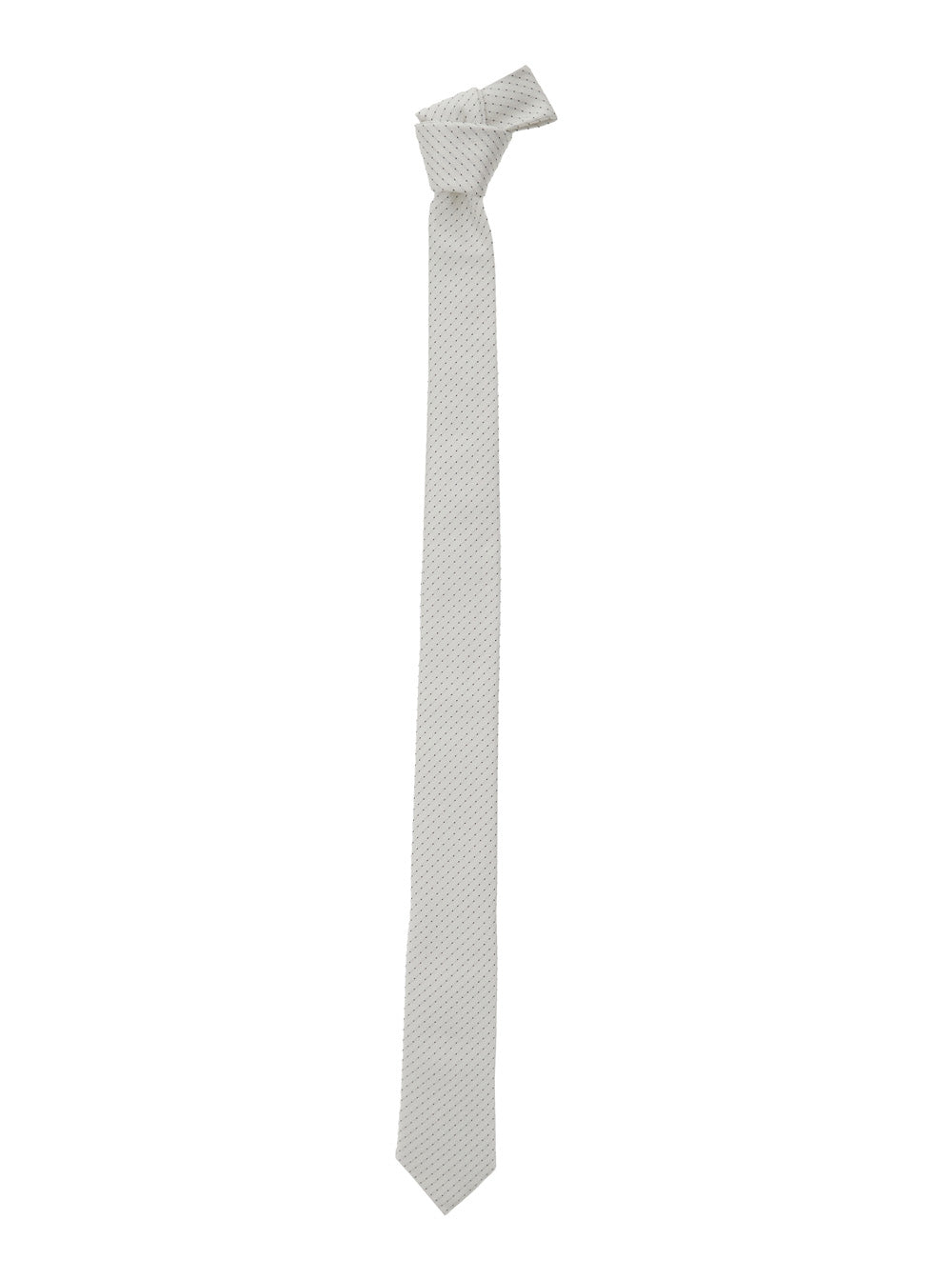 TIE 5.5 CM - White Silk for Men Papillon And Ties