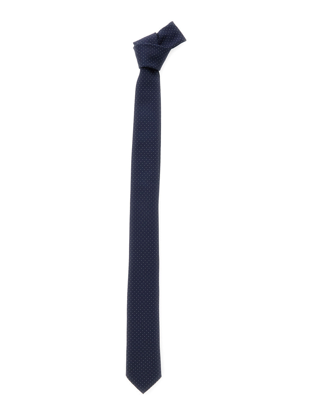 Blue Tie with Micro Polka Dot Print in Silk for Men Blu Papillon And Ties