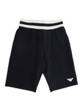Blue Shorts with Elastic Waist and Logo on the Leg in Cotton Blend for Kids Blu Polyamide Elastane Bermuda