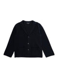 Classic Revers Jacket with Front Pockets in Blue Cotton for Kids Blu Polyamide Elastane Blazers