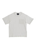 White T-Shirt with Logo on Chest for Kids Cotton Elastane Tshirts And Polo Shirts